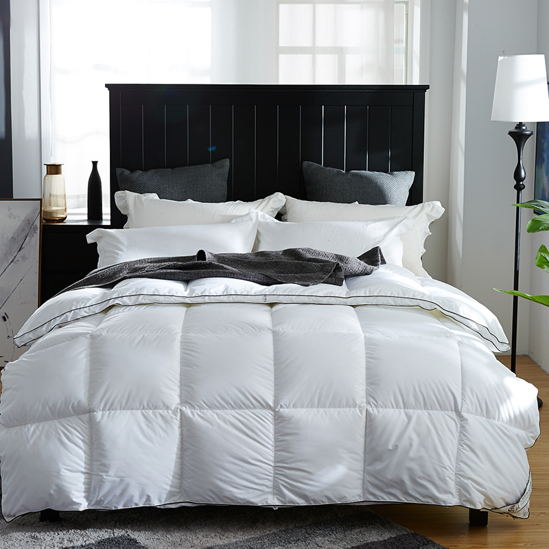 Теплое и мягкое пуховое одеяло из утиного пуха с окантовкой, 100% хлопок